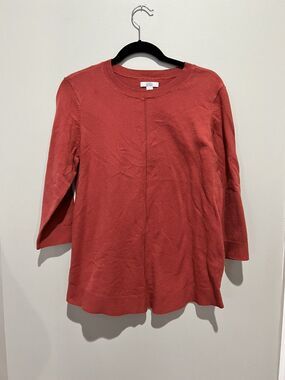 Croft and Barrow Large Red Tunic Long Sleeve Top